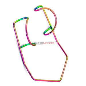 เครื่องมือตรวจตาแบบมีสายสแตนเลส ยี่ห้อ Barraquer ขนาด 15 มม. แบบโค้งงอ ความยาว 4 ซม. สำหรับการฝึกผ่าตัดตา - Product Image 2