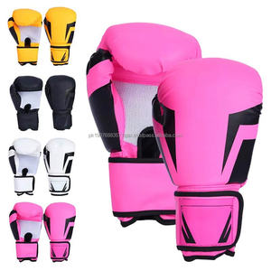 Guantes de Boxeo de Cuero al por Mayor de 8-14 oz con Logotipo Personalizado para Adultos y Niños, Entrenamiento de MMA y Kick Boxing, Negro, Rojo, Blanco, Azul - Product Image 4