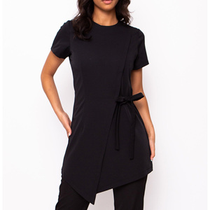 เสื้อคลุมสไตล์ทูนิคสำหรับร้านเสริมสวยผู้หญิง เสื้อทูนิคแฟนซีสำหรับช่างทำผม เสื้อทูนิคสวยงามพร้อมโลโก้ - Product Image 3