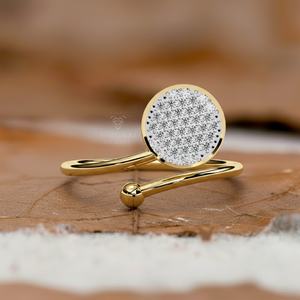 Anillo Minimalista de Diamantes en Oro Sólido de 14K y 18K, Anillo de Diamantes Trenzado para Uso Diario, Diamantes CVD Cultivados en Laboratorio, Anillo de Sello - Product Image 2