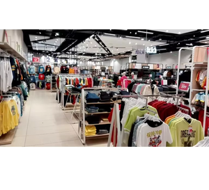 Modern Garment Showroom Interior Design Custom Clothing Store Furniture Display Racks Wall Shelves Smart <b>Lighting</b> Setup - Product Image 5