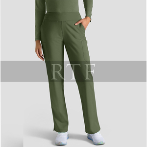 Pantalon de yoga pour femme à 4 poches avec ceinture en tricot, en nylon/coton, respirant et écologique, longueur intégrale, par RAW to FINE - Product Image 4