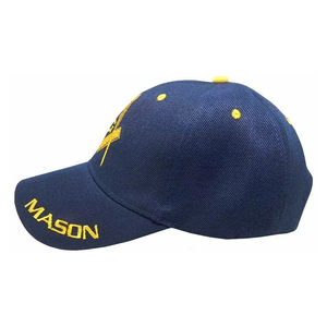 Casquette Maçonnique Homme Broderie 3D en Relief Compas et Équerre Style Trucker Dos en Maille Profil Élevé Avant en Mousse Réglable Service OEM ODM - Product Image 3