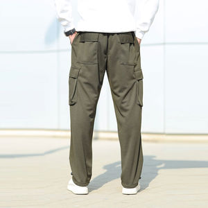 Pantalon de jogging décontracté pour homme, en tissu doux tricoté, avec cordon de serrage, poche, style basique uni, coton et polyester - Product Image 2