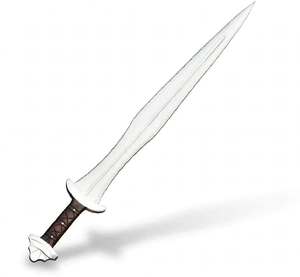 Handcrafted Metal Craft Display Piece Mirror High Carbon Steel <b>Leaf</b> Shape Blade Leather Wrapped Handle - Product Image 4