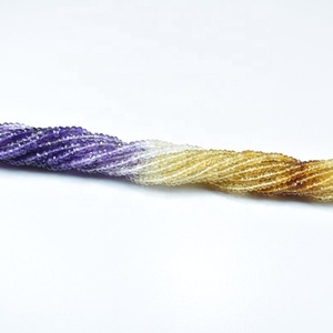 Amatista natural y cuentas facetadas de citrino Rondelle para la fabricación de joyas Cuentas de piedras preciosas de 3-3,25mm a precio al por mayor de La India a granel - Product Image 4