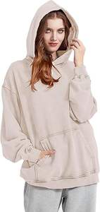 Sweat à capuche surdimensionné vintage en coton 100% délavé à l'acide pour homme, style streetwear, hiver - Product Image 6