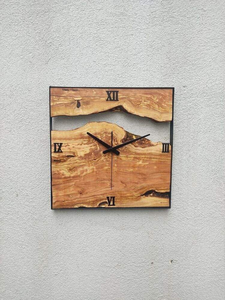 Horloge murale en bois élégante et durable de style Art Déco, à quartz analogique, artisanale, pour la décoration de la maison, mariage, salon, chambre, bureau - Product Image 2