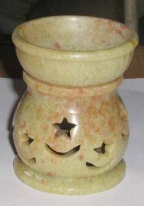 Brûleur à mazout d'arôme de forme ronde en stéatite naturelle avec une finition fine Décoratif Excellent artisanat Support de décoration pour la maison - Product Image 2