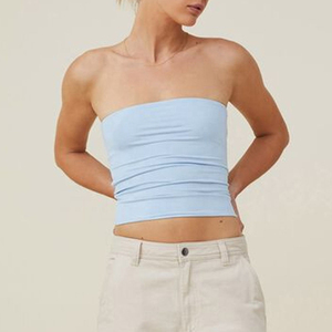 2026 Spring Summer New Design Hot Sale Women's Fashion Fitness Yoga Wear Tube <b>Tops</b> best selling with customization OEM - Product Image 4