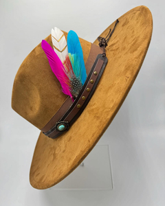 Sombrero Vaquero Unisex Europeo Americano, Nuevo y Moderno, de Lana, Estilo Jazz, con Cordones y Plumas, Protección Solar para Exteriores, Cálido para Invierno - Product Image 6