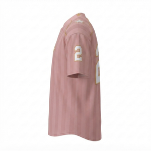 Maillot de football rayé rose personnalisé style vintage numéro 29 – Vêtements de sport en gros pour équipes sportives – Fabricant d'uniformes - Product Image 3