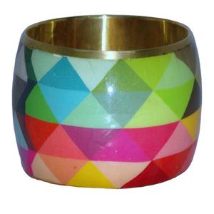 METAL MULTICOLORE SURFACE LISSE Bracelet carré en laiton massif - Product Image 1
