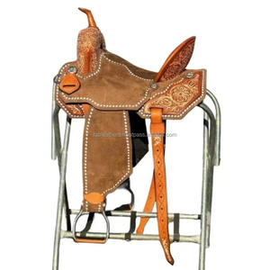 Selle de cheval de course Western Barrel exclusive de haute qualité pour l'équitation magnifiquement fabriquée à la main confortable équitation professionnelle - Product Image 3