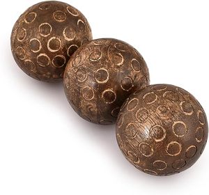 Bolas Decorativas de Madera de Mango, Juego de 3 Bolas Redondas de Uso Individual, Ideales para Decoración del Hogar, Sala de Estar y Comedor - Product Image 4