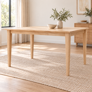 Pied de table en bois massif, forme trapézoïdale, design minimaliste, installation facile, pour table, usage domestique ou de bureau - Product Image 4