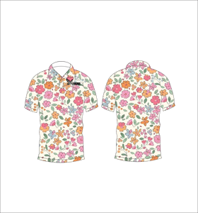 เสื้อโปโลพิมพ์ลายดอกไม้สำหรับผู้ชาย แขนสั้น สวมใส่สบาย เหมาะสำหรับฤดูร้อน เล่นกอล์ฟ น้ำหนักเบา มีปก แฟชั่น - Product Image 4