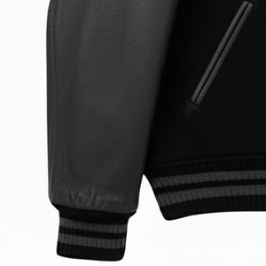 Veste universitaire à capuche pour homme, douce et confortable, avec broderie et patchs, style Letterman. - Product Image 3