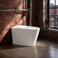 WC intelligent avec bidet automatique, chasse d'eau par capteur, siège chauffant, télécommande et sécheur d'air