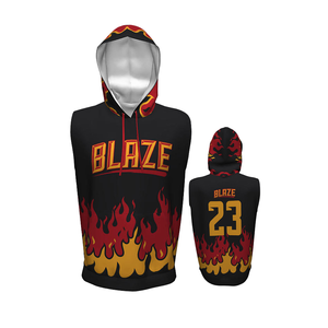 Sweat à capuche de basketball pour homme, pull en polaire, vêtement de sport, sweat-shirt d'entraînement, respirant, anti-humidité, pour l'été, tenue d'équipe, service OEM - Product Image 1