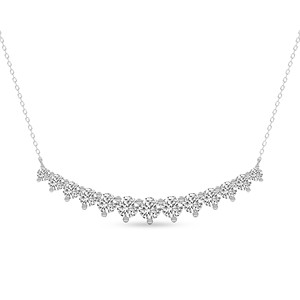 Collier au design incurvé serti de diamants de laboratoire multi-couleurs à taille ronde, inspiré du Voile de Vénus, magnifique bijou de mariée pour mariage - Product Image 3