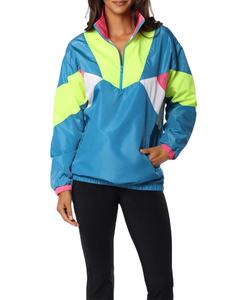 เสื้อแจ็คเก็ตวินด์เบรกเกอร์ไนลอนแบบกำหนดเองสำหรับผู้ชาย ดีไซน์บล็อกสีตามสั่ง ไซส์ใหญ่ กันน้ำ กันลม - Product Image 5