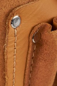 Sac à outils en cuir marron avec plusieurs compartiments, sac de ceinture à ouverture supérieure, rangement universel pour outils - Product Image 4