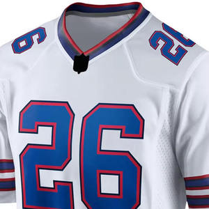 Maillots de football sublimés personnalisés, 100% polyester, séchage rapide, maillots de football américain pour adultes - Product Image 3