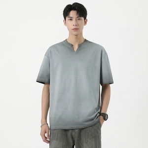 เสื้อยืดผู้ชายผ้าฝ้ายแท้ 100% คุณภาพสูง คอกลม ทรงหลวม น้ำหนัก 300 กรัม เป็นมิตรกับสิ่งแวดล้อม ระบายอากาศได้ดี แห้งเร็ว สำหรับงานสกรีน - Product Image 5