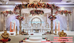 Mandap Mayur de Madera de Diseño para Bodas Europeas, Ceremonia de Boda India, Mandap con Temática de Palacio, Mandap Mayur para Bodas en Canadá - Product Image 6