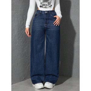 Jean en denim pour femme Whishker Stone Blue, coupe classique, 100% coton, léger, écologique, respirant, style streetwear, taille 26 40 - Product Image 4