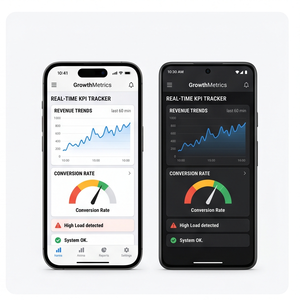 Aplicación Royalcraft Business Growth Stats – Análisis, seguimiento de KPI, información sobre ingresos y tablero de rendimiento para iOS/Android - Product Image 2