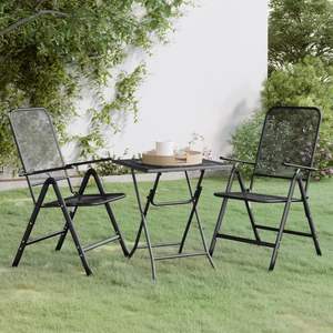 Ensemble de salle à manger de jardin anthracite - Product Image 1