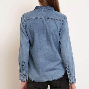 Camisas de Mezclilla Azul Premium para Mujer, Cierre de Botones, Manga Larga, Estilo Casual, Formal y Occidental, Cómodas para Uso Diario, Superventas - Product Image 2