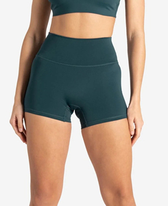Shorts de sport pour femmes de qualité supérieure, taille haute, respirants, élastiques, en tricot, spandex, nylon, coupe régulière, prix bas - Product Image 1