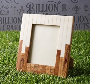 Cadre photo en bois fait main, vertical, rectangulaire, support d'image de table, décoration artisanale en bois créative - Product Image 5