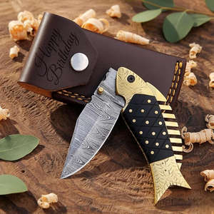 Couteau pliant traditionnel OEM avec manche en bois de rose sculpté, pratique et portable, pour le camping et les activités de plein air - Product Image 5