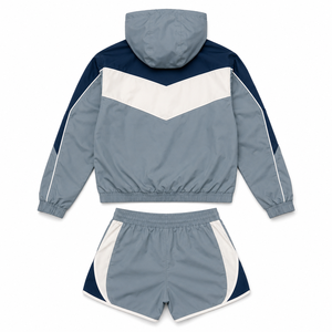 Ensemble de survêtements en nylon pour femmes, deux pièces, légers, pour l'entraînement, vente en gros, fabricant de vêtements de sport pour femmes, jogging en nylon - Product Image 2