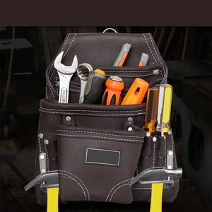 Professional Best Quality <b>Tool</b> Bag With Belt for Sale Premium Quality Men's PU <b>Leather</b> <b>Tool</b> Kit Belts - Product Image 2