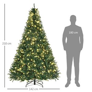 7ft Pre-Lit Douglas Fir Artificial Christmas <b>Tree</b> with 700 Warm White LED <b>Lights</b> 2154 Tips Realistic Branches - Product Image 6