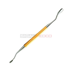 Lime à os dentaire double extrémité, manche doré, acier inoxydable allemand, lame tranchante, pour modelage osseux manuel, haute qualité, chirurgie générale - Product Image 2