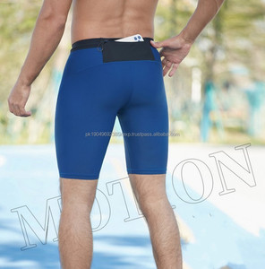 Shorts moulants pour hommes Collants strech en nylon spandex de haute qualité pour hommes Logo personnalisé Shorts serrés de sport solides Shorts de course à séchage rapide - Product Image 3