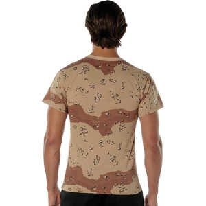 เสื้อยืดคอกลมแขนสั้นพิมพ์ลายพรางแบบไร้ตะเข็บสำหรับผู้ชาย ทรงปกติ ผ้าเจอร์ซีย์คอตตอน ระบายอากาศได้ดี สวมใส่สบาย - Product Image 4