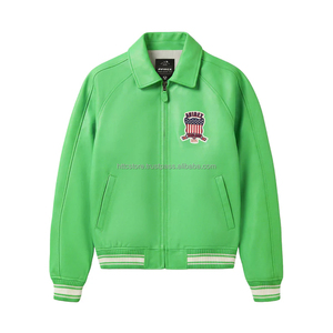 Custom Lime Green Icon <b>Jacket</b> Streetwear <b>Men</b>’s Fashion Zip-Up Lightweight Windbreaker OEM Logo - Product Image 1