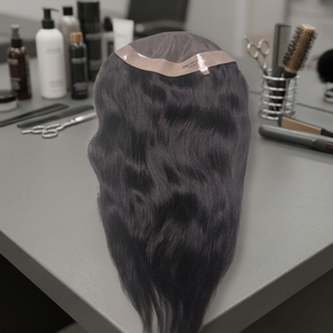 Peluca de cabello humano negro natural largo, base mono, calidad premium, cabello Remy, cabello indio para mujeres - Product Image 6
