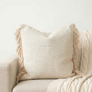 Soft Color Woven Summer Elegant Handwoven Pillow Covers Customized Side Fringed Designer <b>Sofa</b> Pillowsham Covers - Product Image 2