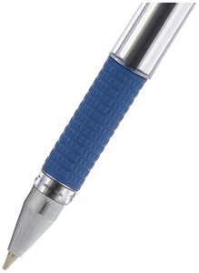 German Ink Montex Mega Top Ball <b>Pen</b> Acupressure Grip Transparent Plastic Body Blue Ink <b>Refillable</b> 0.7MM Tip Office & School Use - Product Image 2