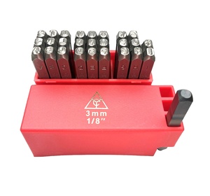 3mm 1/8 inch Steel Letter <b>Punch</b> <b>Set</b> A-Z 27pcs Cr-V 6150 HRC 58-62 Name Stamping Precision Ground OEM/ODM Taiwan - Product Image 2