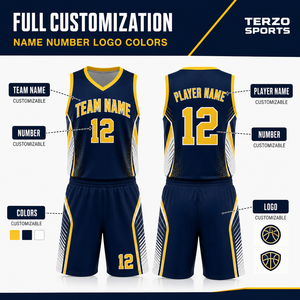 Ensemble de shorts de basket-ball personnalisés en maille respirante, directement de l'usine, avec nom, numéro et couleurs personnalisés pour les joueurs - Product Image 1
