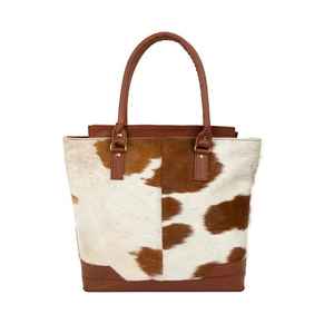 Bolso Tote de Cuero Vacuno de Primera Calidad, con Asa Suave, Doble Bolsillo Trasero, Estilo Artesanal, LTB-0501 - Product Image 1